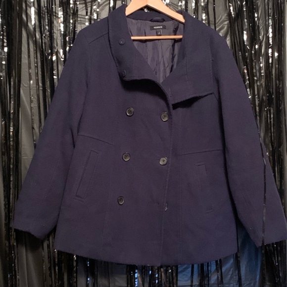 Torrid Navy Button Jacket - Picture 4 of 6